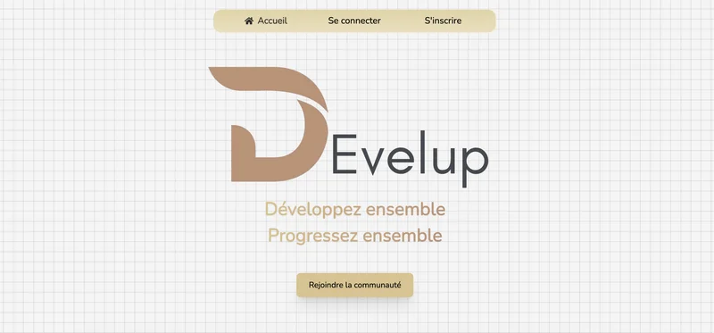 Capture d'écran du projet Develup